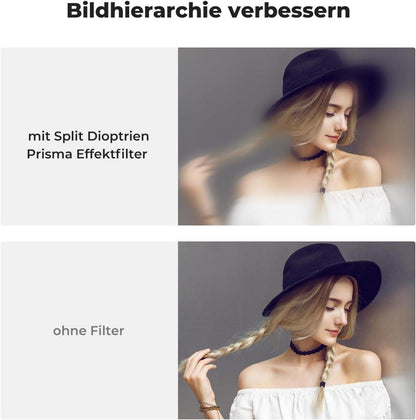 82mm Split Dioptrien Prisma Spezialeffektfilter für Fotografie
