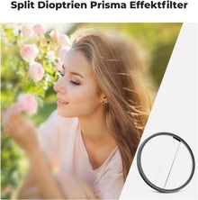 77mm Split Dioptrien Prisma Spezialeffektfilter für