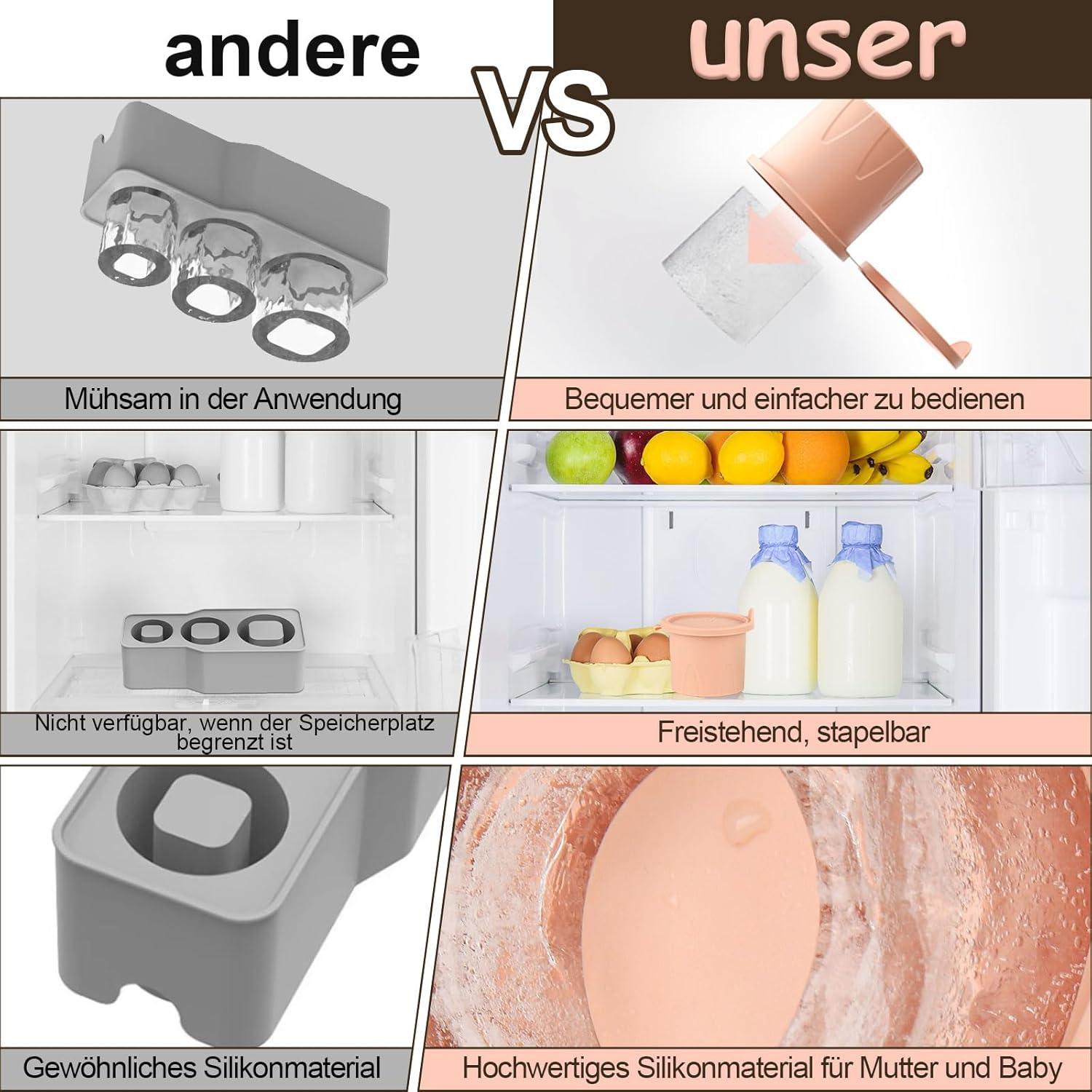 Silikon Eiswürfelform Stanley Becher 3er Set BPA-frei Pink