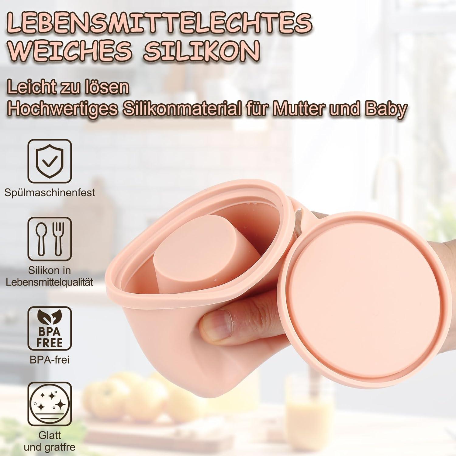 Silikon Eiswürfelform für Stanley Becher, 3 Stück Kühlbehälter Pink