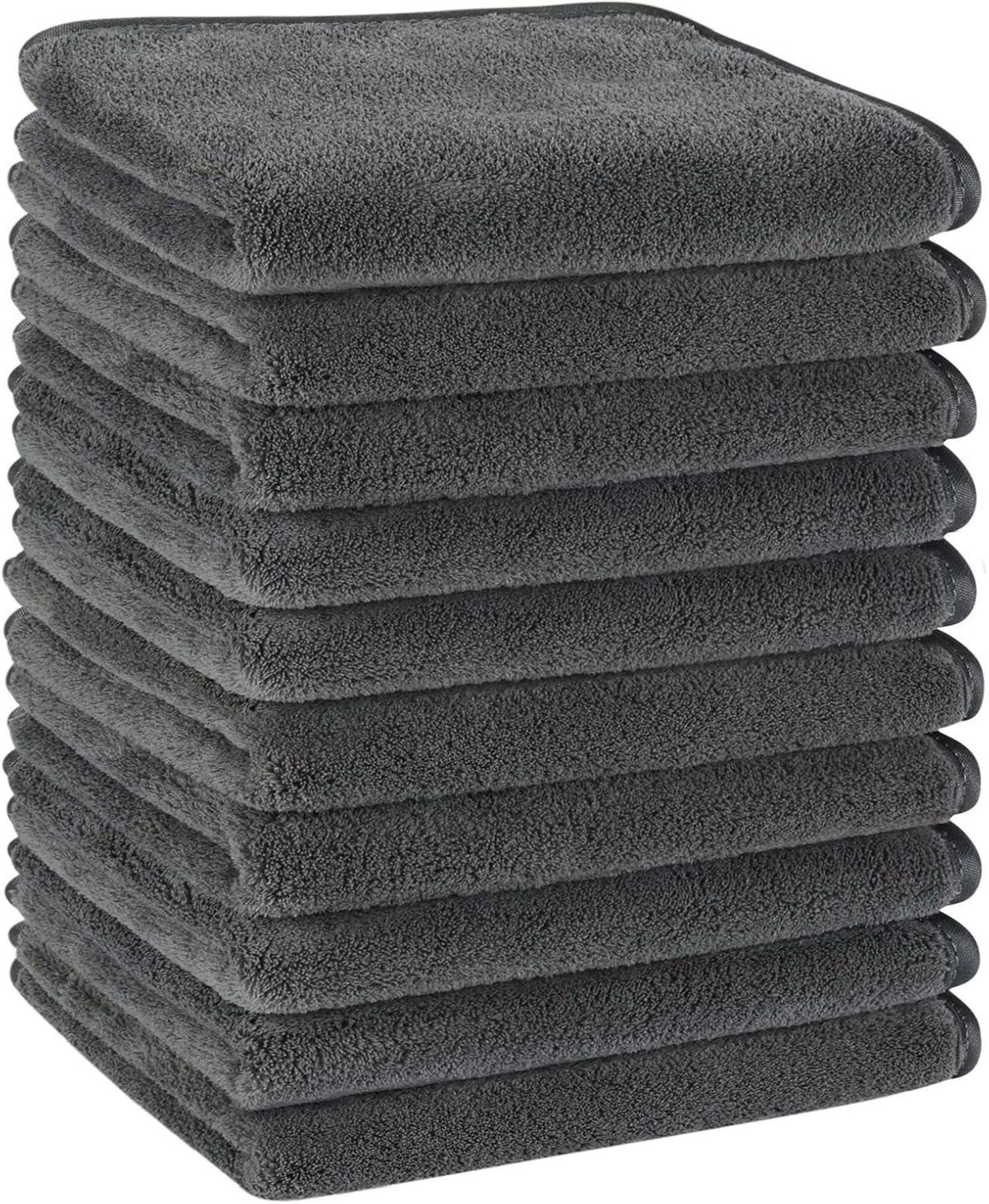 10er Pack Gästehandtücher Mikrofaser 30x50 Saugstark & Flauschig