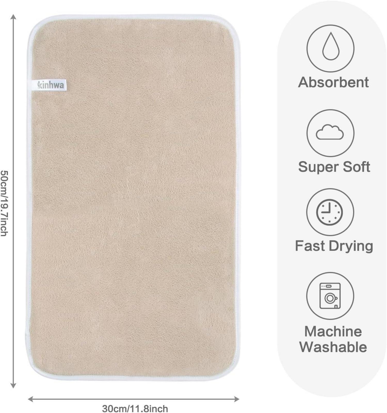10er Pack Mikrofaser Gästehandtücher 30x50 Hellbraun
