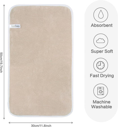 10er Pack Mikrofaser Gästehandtücher 30x50 Hellbraun
