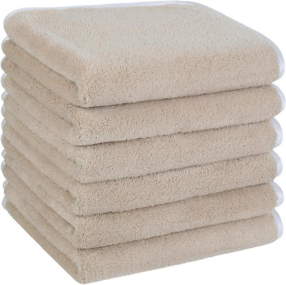 6er Pack Mikrofaser Gästehandtücher 30x50cm Saugstark & Flauschig