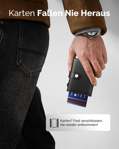 Geldbörse Herren Kartenetui RFID Slim Wallet Magnetisch Münzfach