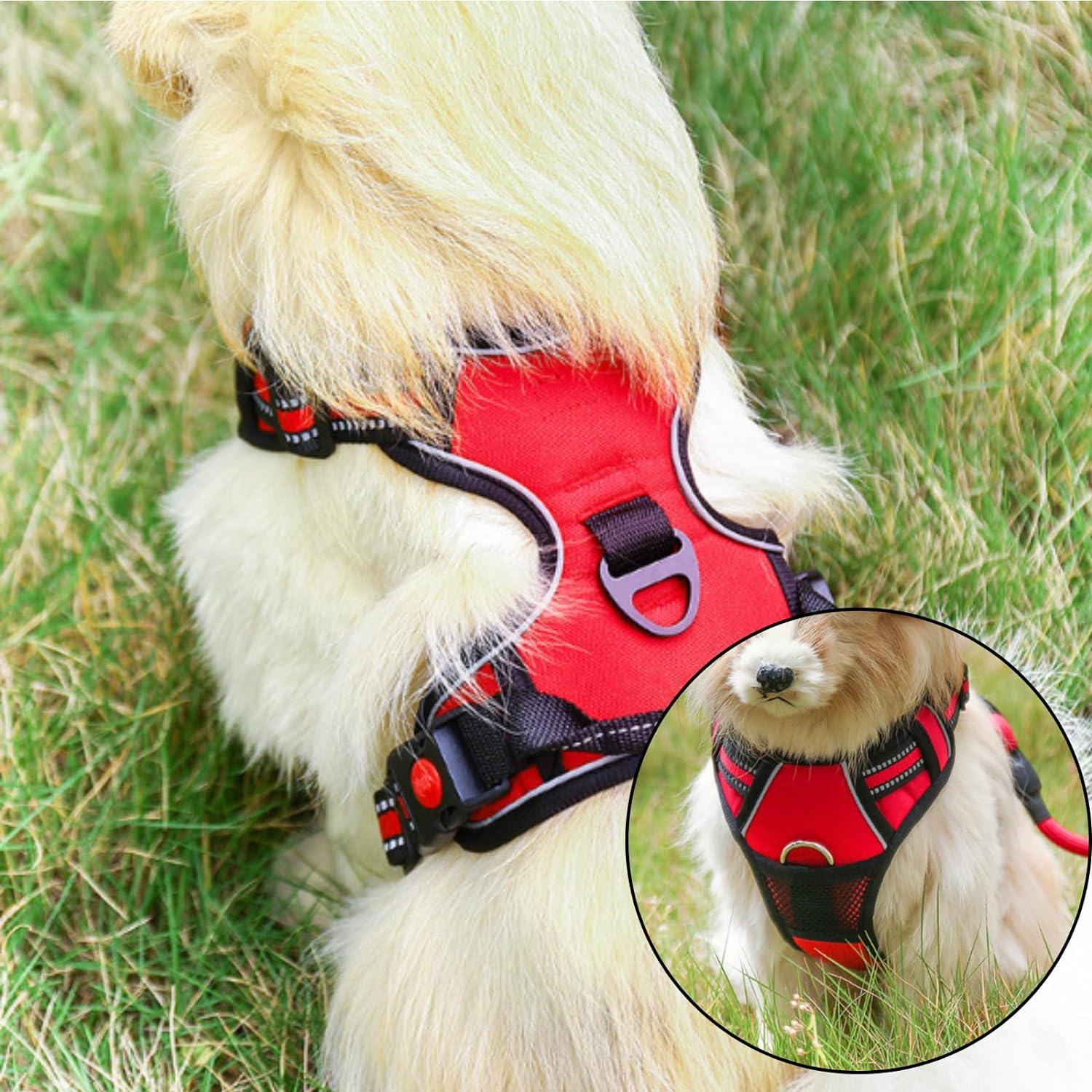 Atmungsaktives Hundegeschirr für mittelgroße Hunde | Anti-Zug | Reflektoren