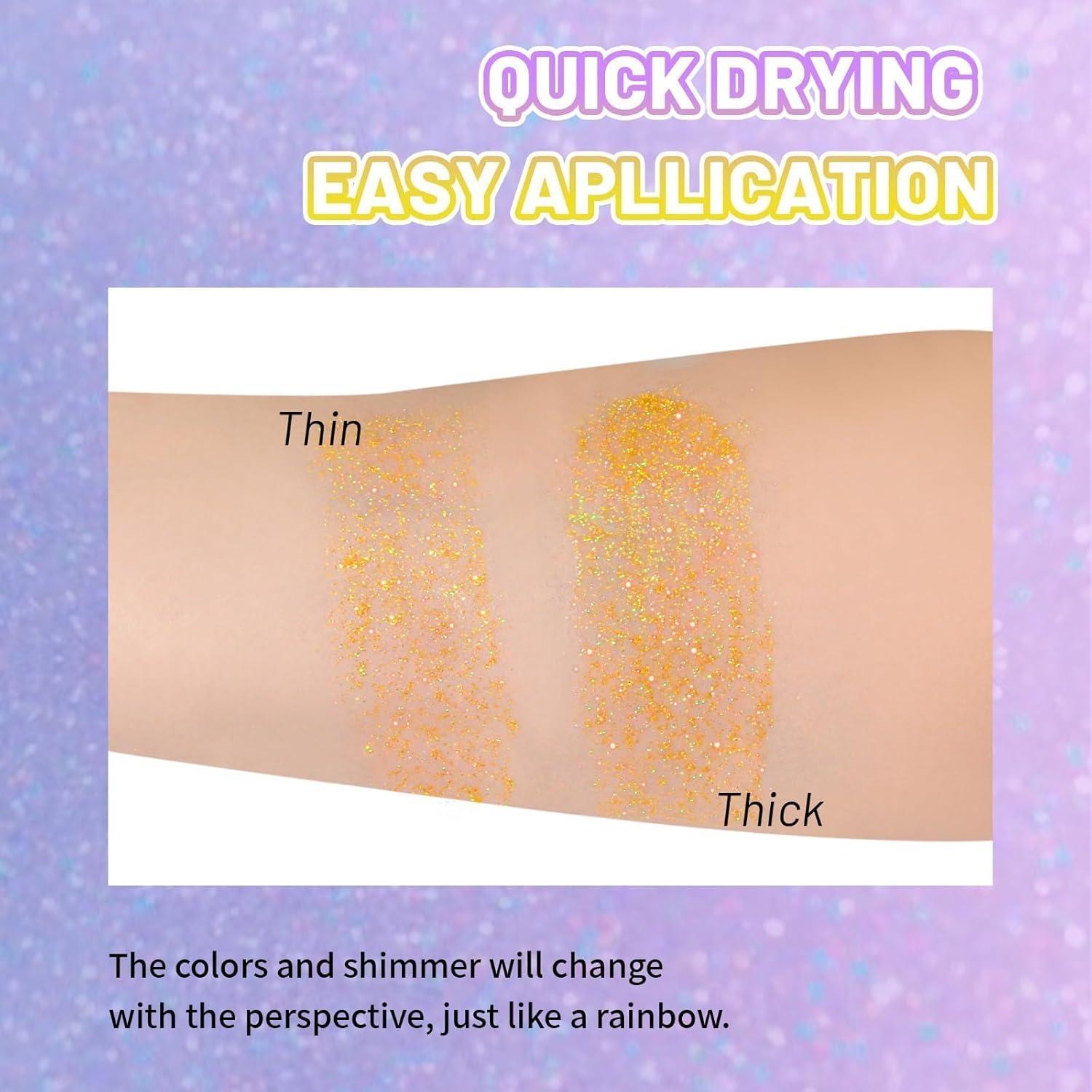 Glitzer Gel Body Make-up - Mermaid Hair Shimmer für Party