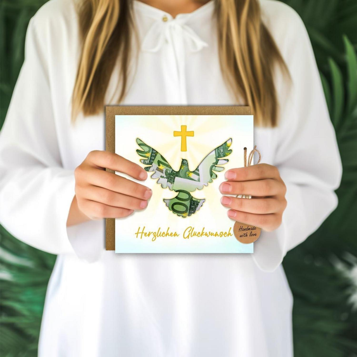 Geldgeschenk Karte Umschlägen Jungen Mädchen Firmung Konfirmation