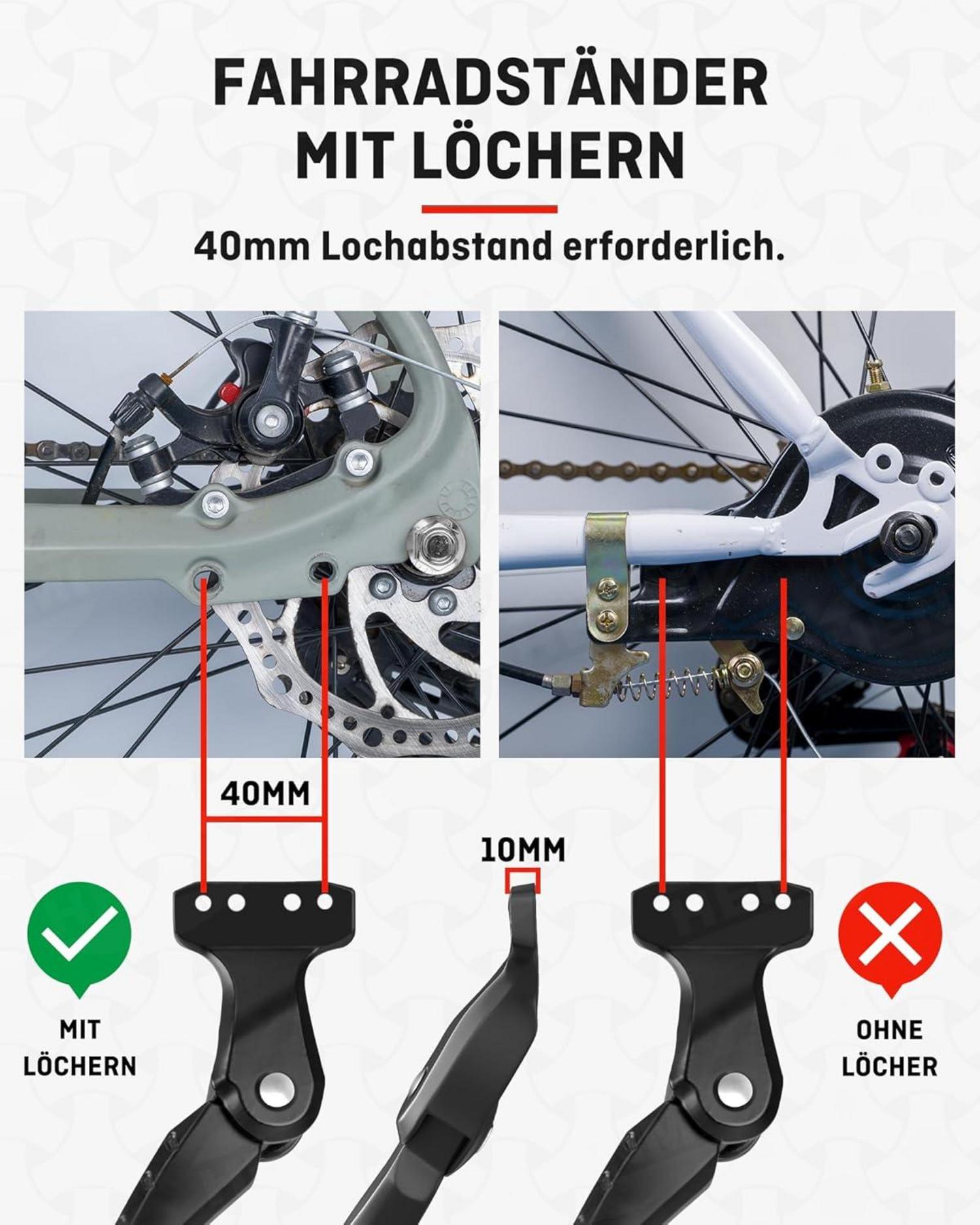 Fahrradständer 18-24 Zoll Kinder Aluminiumlegierung Seitenständer
