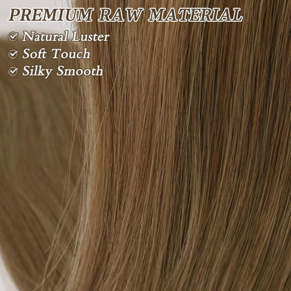 BARSDAR Lang Glattes Pferdeschwanz Haarverlängerung 86CM Braun Synthetik Clip Zopf