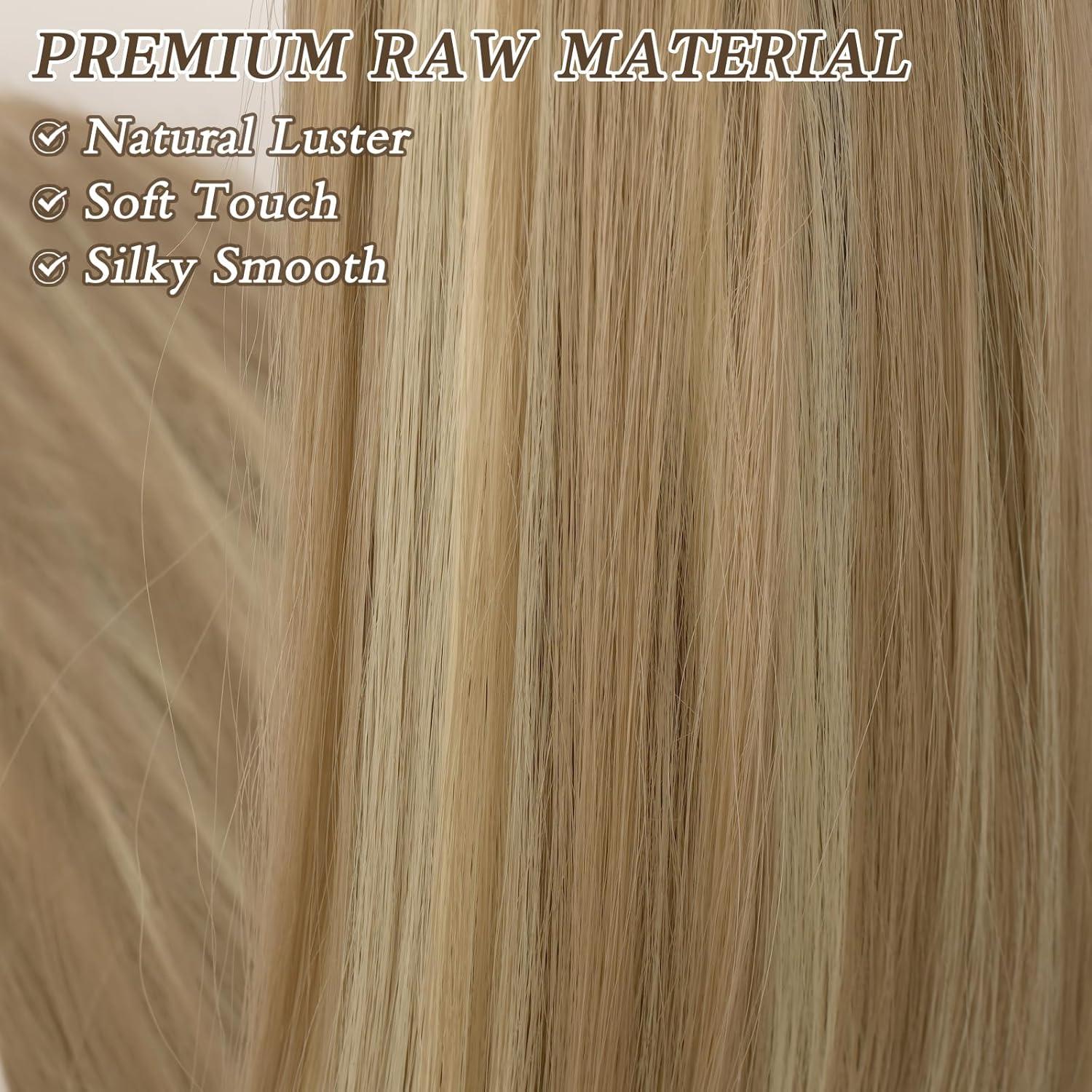 BARSDAR Kordelzug Pferdeschwanz Verlängerung 86cm Blond haftet