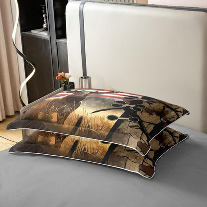 Baumwoll Bettwäsche Set Hirsch Motiv 200x200 cm