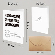 BOYATONG Abschiedskarte Kollegen Hochwertiges Design A6