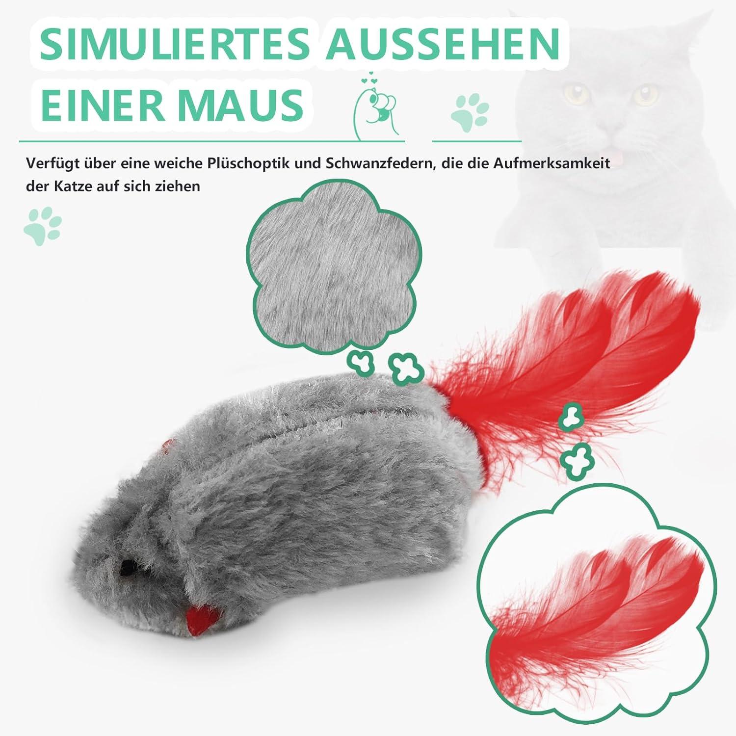 Katzenspielzeug Set Selbstbeschäftigung Türhänger Maus Quietschgeräusch