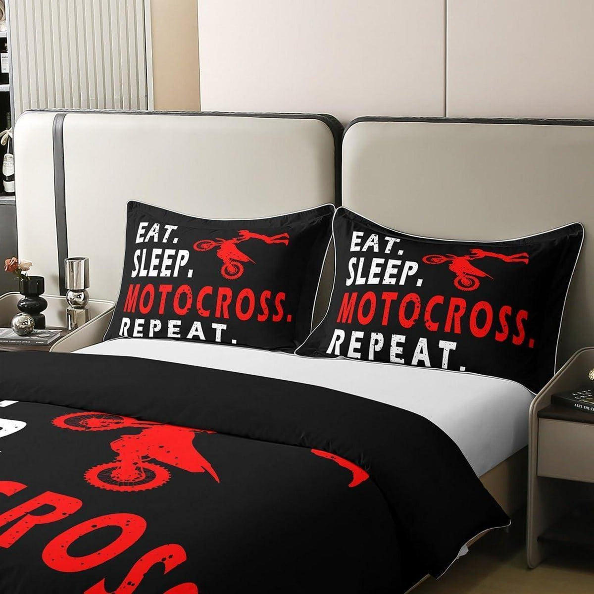 Dirt Bike Bettwäsche Set 135x200cm – Racing Kinderzimmer Dekor