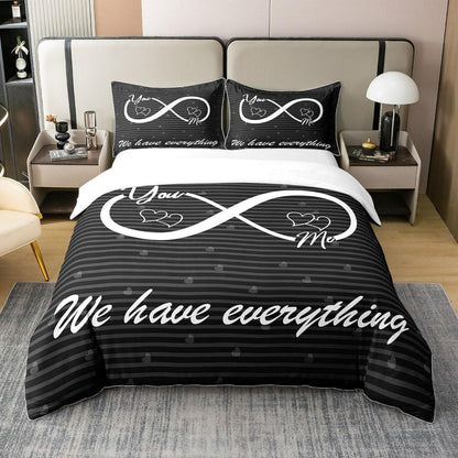 Baumwoll Bettwäsche Set 220x240cm mit Kissenbezügen – Lustige Zitate