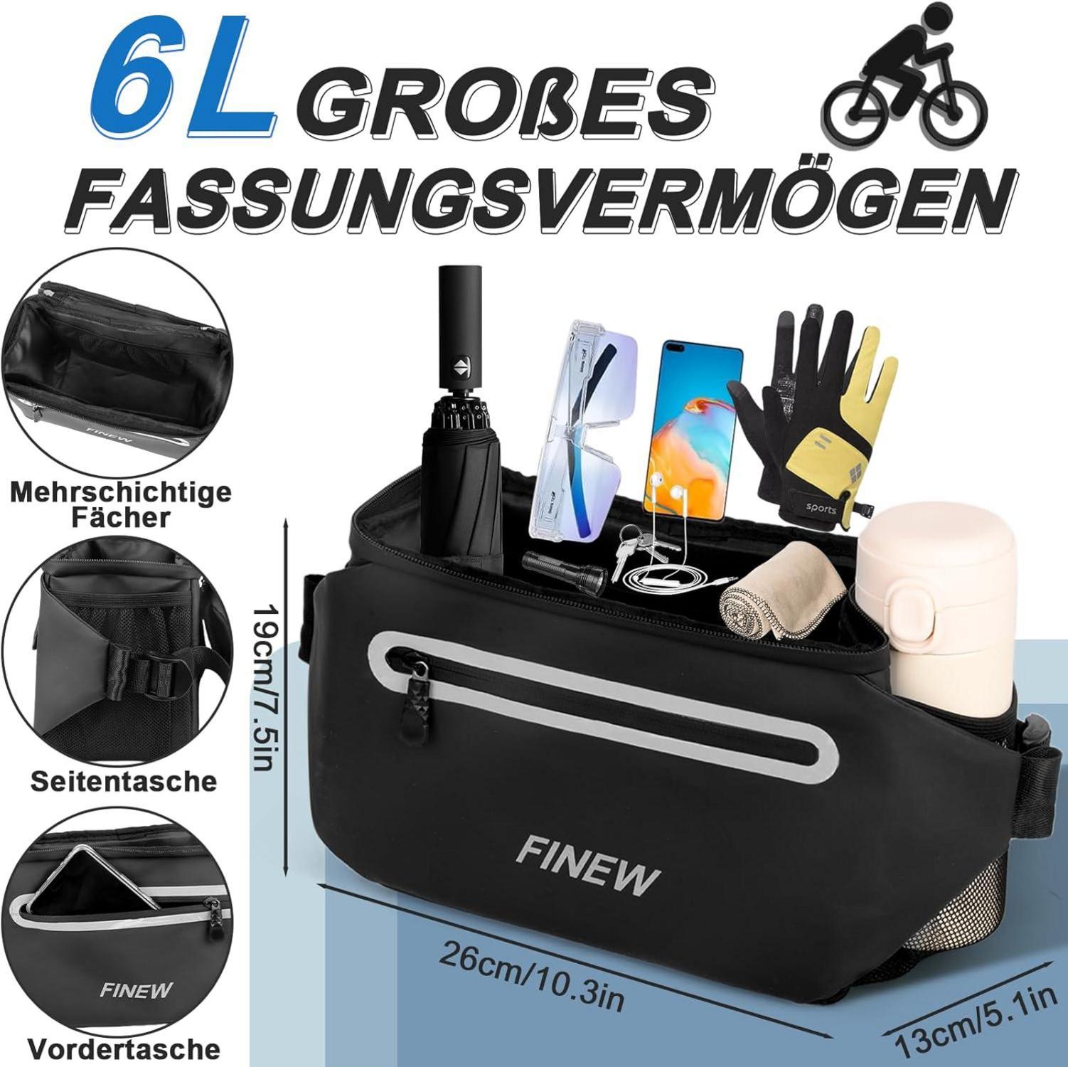 Lenkertasche 3-in-1 Fahrrad E-Bike 6L Wasserdicht