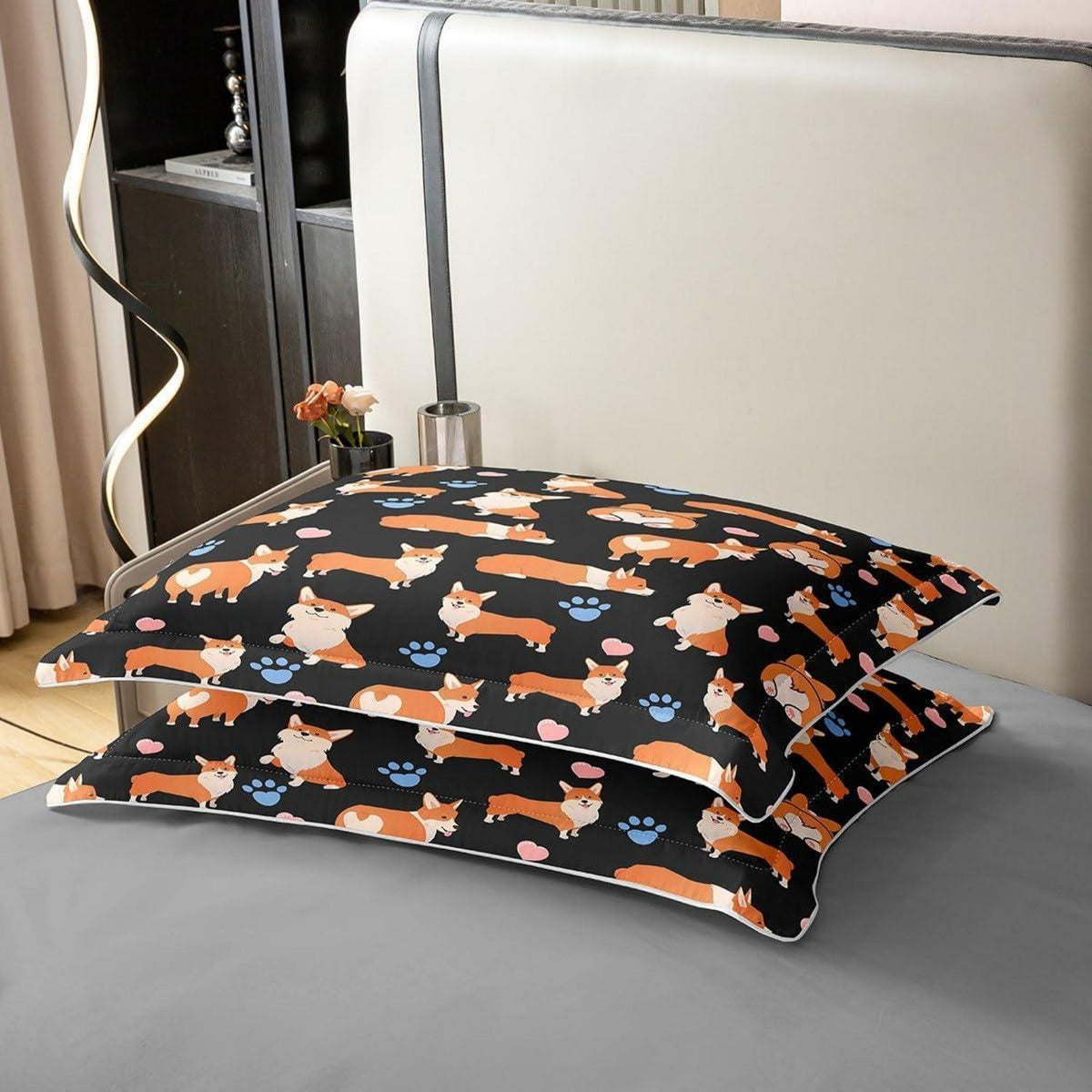 Corgi Bettwäsche Set 220x240cm Baumwolle Kawaii Tier Bettwäsche