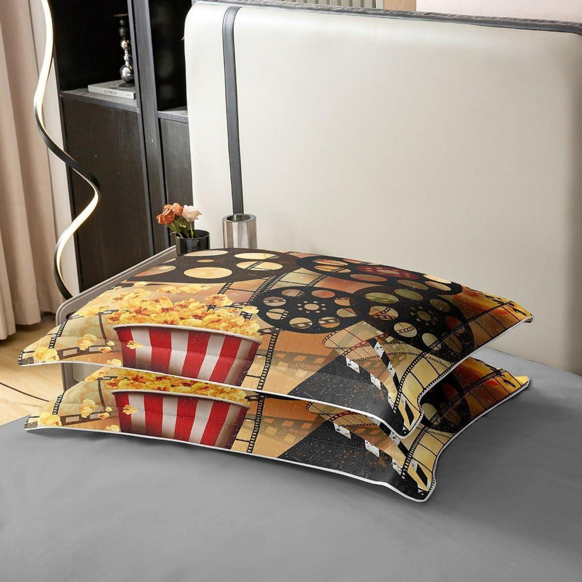 Vintage Kino Bettwäsche Set 200x200cm – Baumwolle & Retro Design