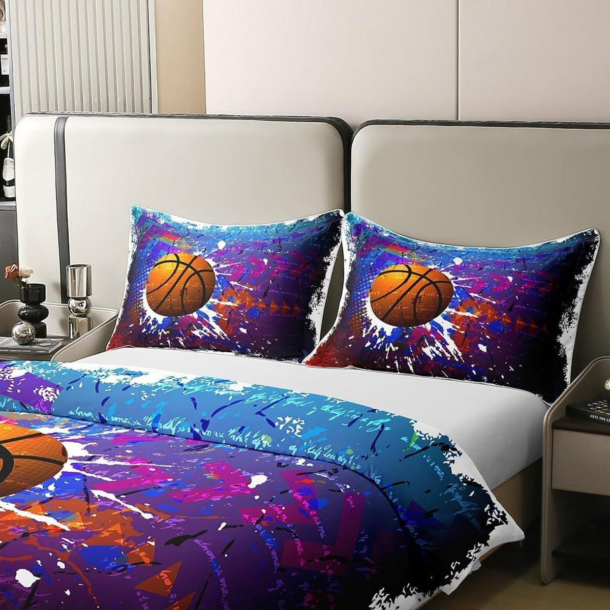 Basketball Bettwäsche Set 155x220cm – Baumwolle für Kinder Jungen