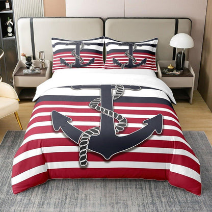 Nautisches Bettwäsche-Set 220x240cm – Jungenzimmer Ozean Abenteuer