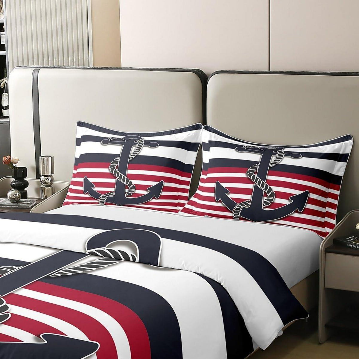 Nautisches Bettwäsche-Set 220x240cm – Jungenzimmer Ozean Abenteuer