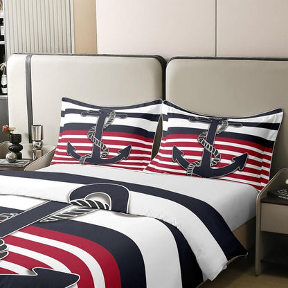 Nautisches Bettwäsche-Set 220x240cm – Jungenzimmer Ozean Abenteuer