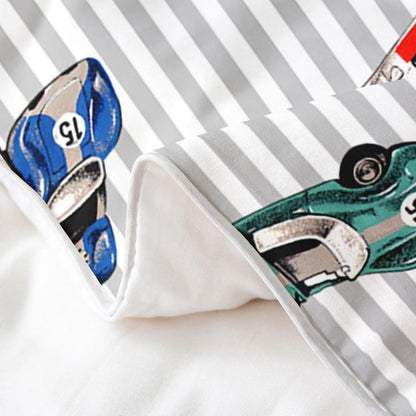 Rennwagen Bettwäsche Set 220x240cm – Baumwolle für Kinderzimmer