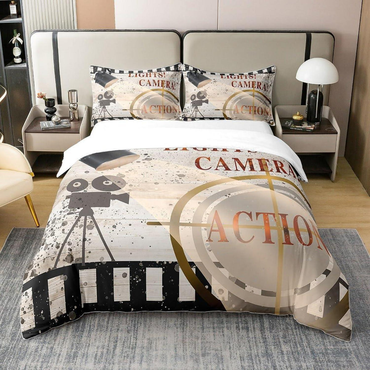 Filmthema Baumwoll Bettwäsche Set 155x220cm für Kinderzimmer
