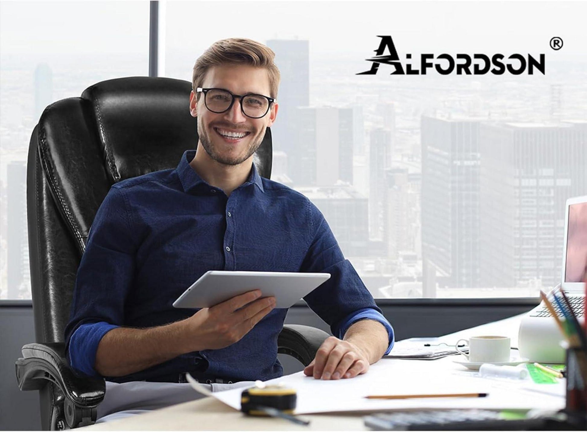 ALFORDSON Bürostuhl Massagefunktion ergonomisches Design