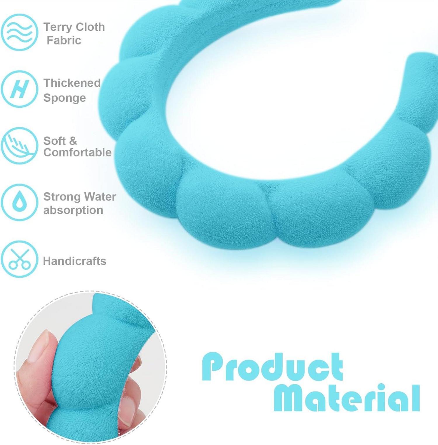 Spa-Stirnband Damen Wolken Frottee Makeup Hautpflege Schwamm 1 Pc