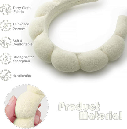 DRESHOW Spa Stirnband Wolken Frottee Makeup Hautpflege Damen 1 Pc Sponge Hair