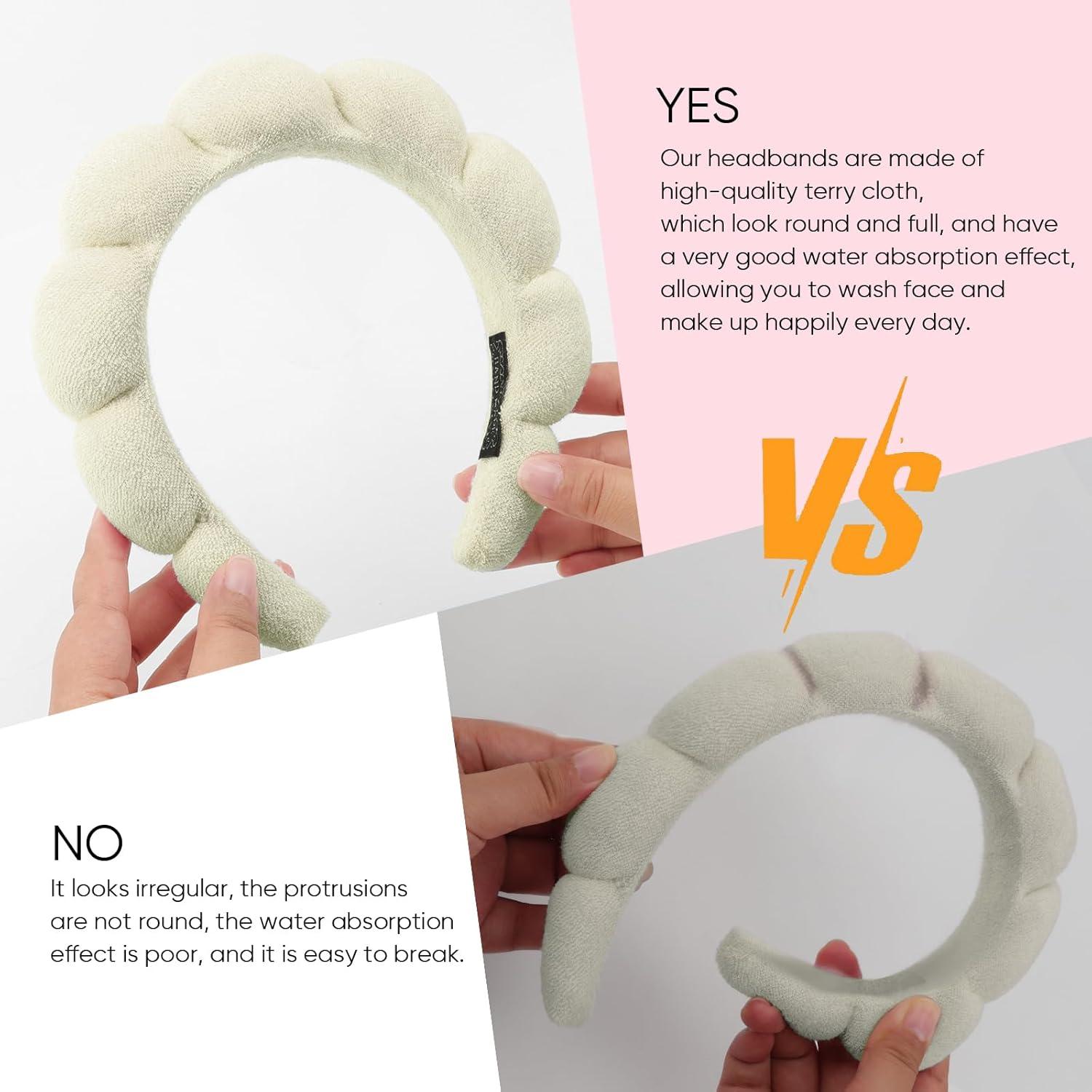DRESHOW Spa-Stirnband Damen Schwamm Makeup Hautpflege Wolken Frottee 1 Pc