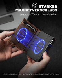 DODENSHA Airtag Wallet Herren XL Münzfach RFID Schutz
