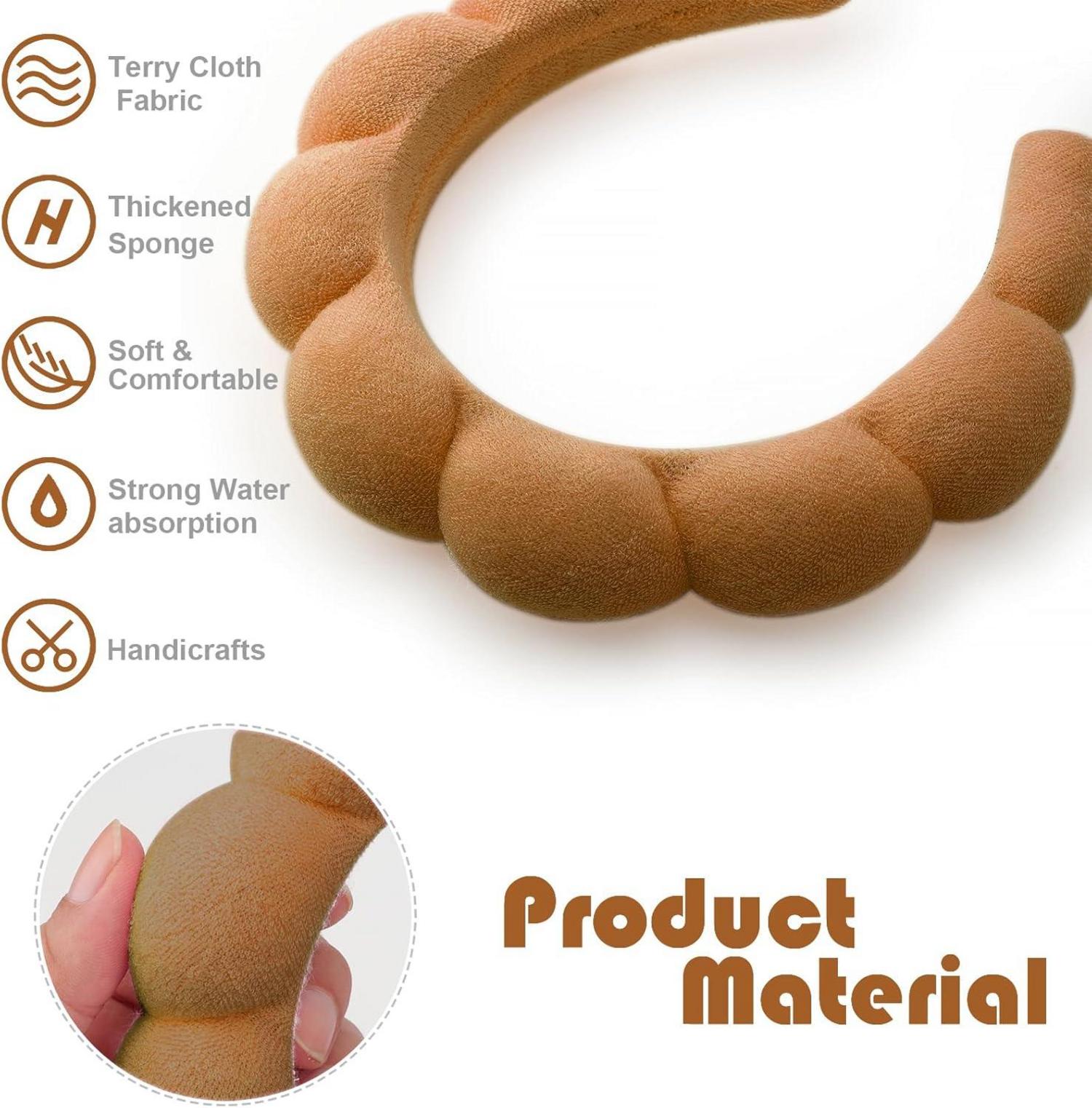 Spa-Stirnband Damen Schwamm Gesichtsreinigung Frottee Wolken 1 Pc