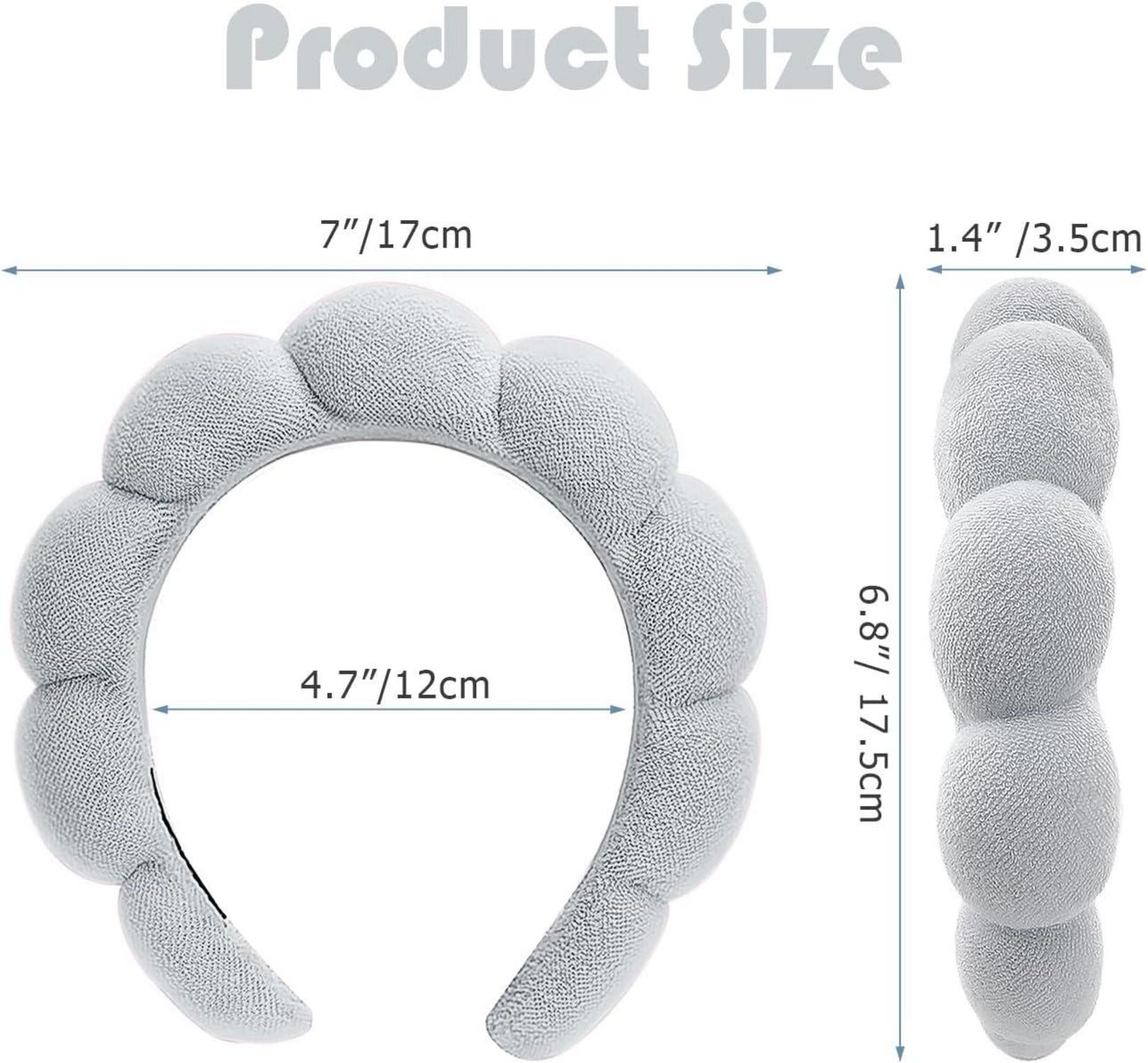 Spa-Stirnband Damen Schwamm Make-up Hautpflege Wolken Frottee - Blau
