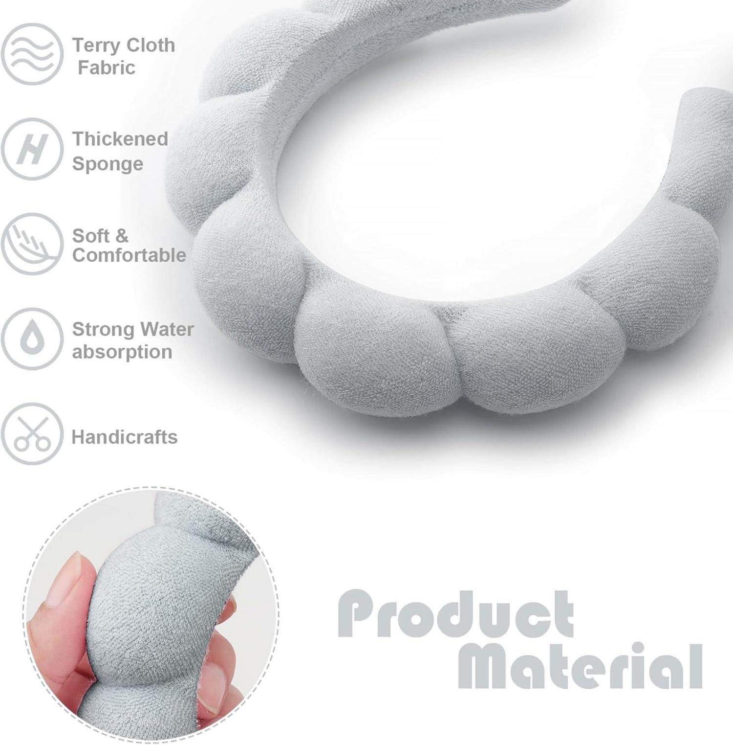 DRESHOW Damen Spa Schwamm-Stirnband Frottee Makeup Hautpflege Wolken Design