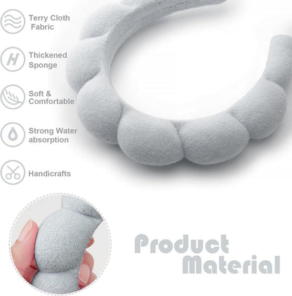 DRESHOW Damen Spa Schwamm-Stirnband Frottee Makeup Hautpflege Wolken Design