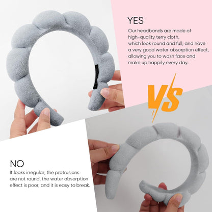 DRESHOW Spa-Stirnband Wolke Frottee Make-up Haarband 83-gr 1