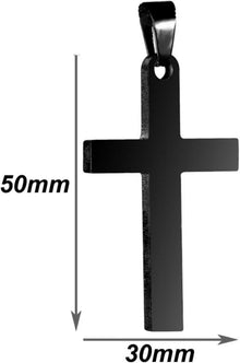 Herren Kreuzkette Edelstahl Anhänger Halskette 28*15mm