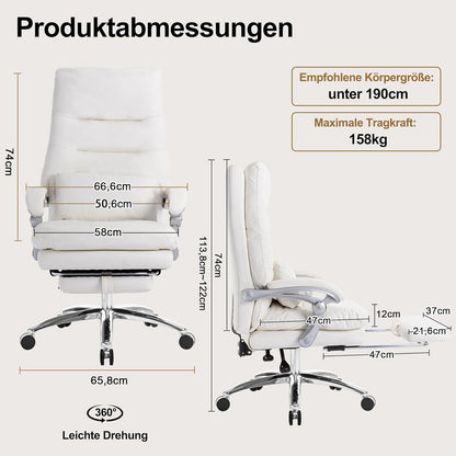 Bürostuhl Ergonomisch Drehstuhl Schreibtischstuhl 150° neigbar