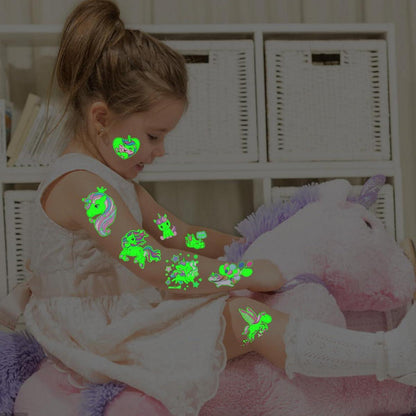 Kinder Einhorn Tattoos Mädchen 20 Blätt Leucht Füllung Schultüte