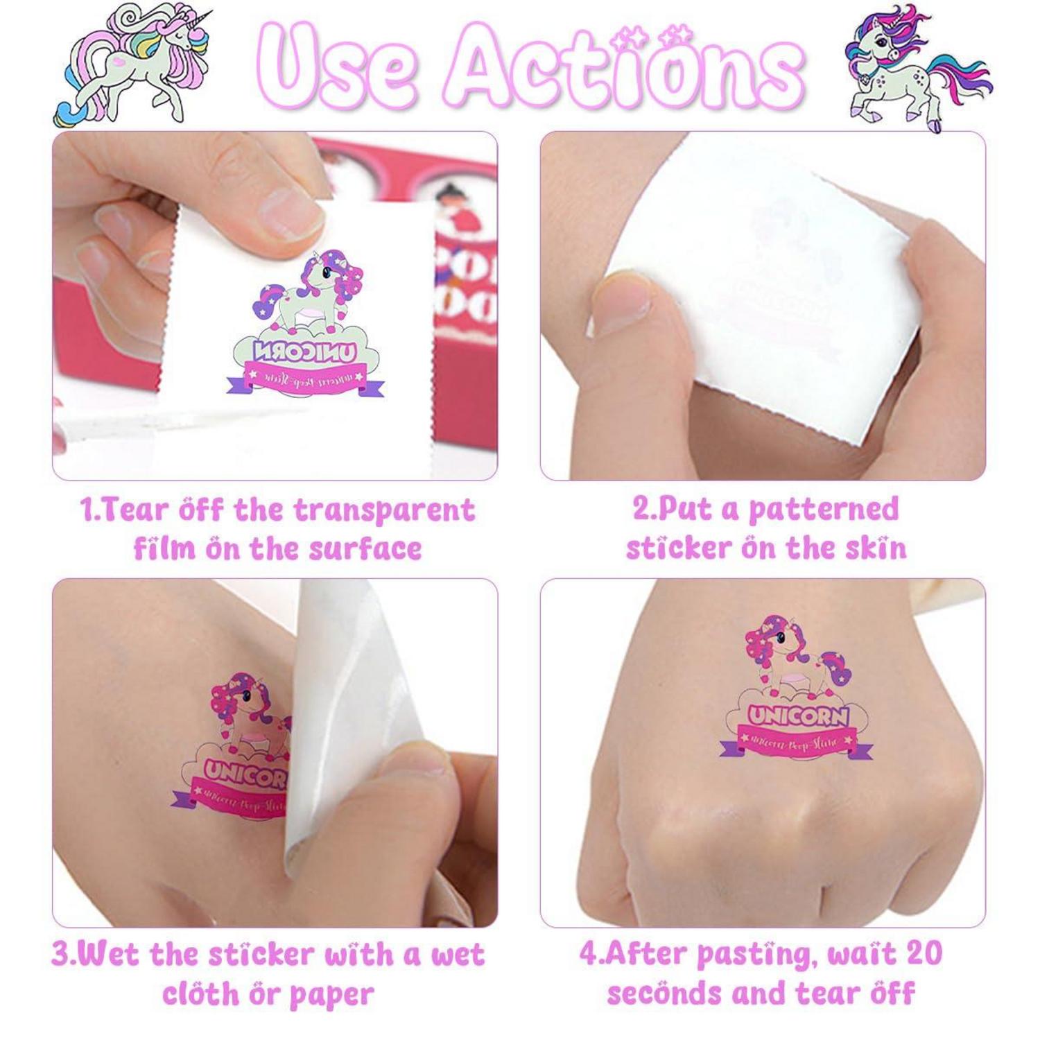 Kinder Einhorn Tattoo Mädchen Leuchttattoos 20 Blätter Geschenk