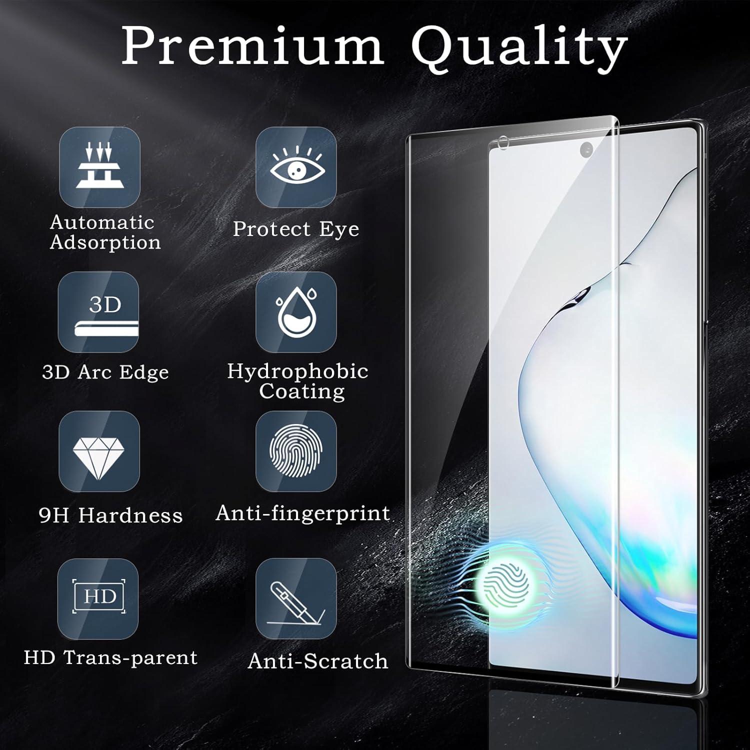2er-Pack Samsung Galaxy Note 10 Panzerglas Schutzfolie 3D