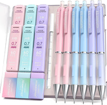 Druckbleistift Set 0.7 mm 6PCS Bleistifte 360 Minen 3 Pastell