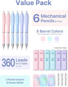 Pastell Druckbleistift Set 0.7mm - 6 Niedliche