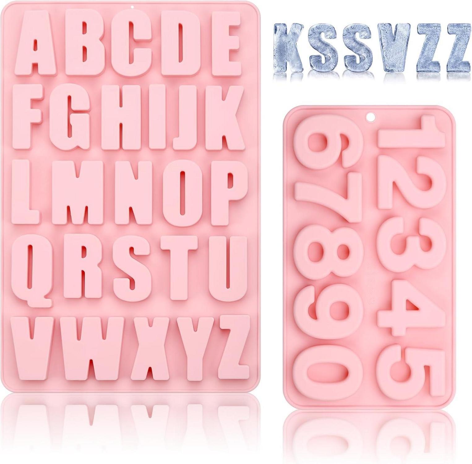 Silikonform Buchstaben Zahlen Set Gießformen Schokolade Seife