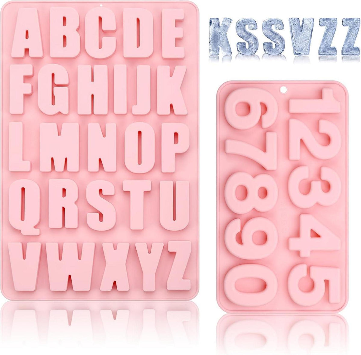 Silikonform Buchstaben Zahlen Set Gießformen Schokolade Seife