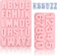 Silikonform Buchstaben Zahlen Set Gießformen Schokolade Seife
