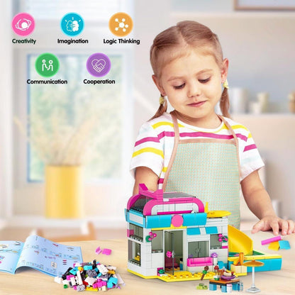 Wohnmobil Bausteine Spielzeug Campingbus Rutsche Aufkleber